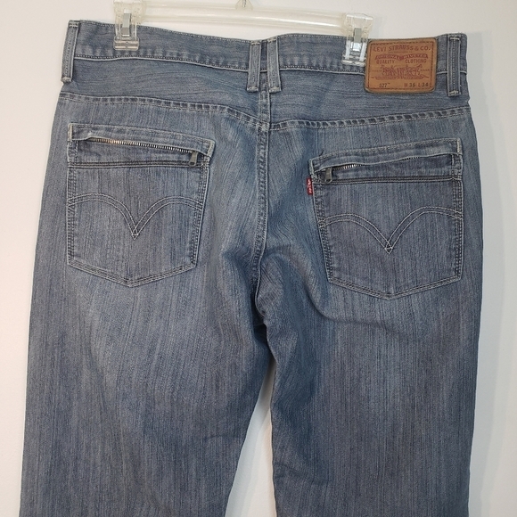 Levi Strauss 527 Stone Wash Zipper Pockets Straight Leg Men's Jeans Size 36x34 - Picture 7 of 9